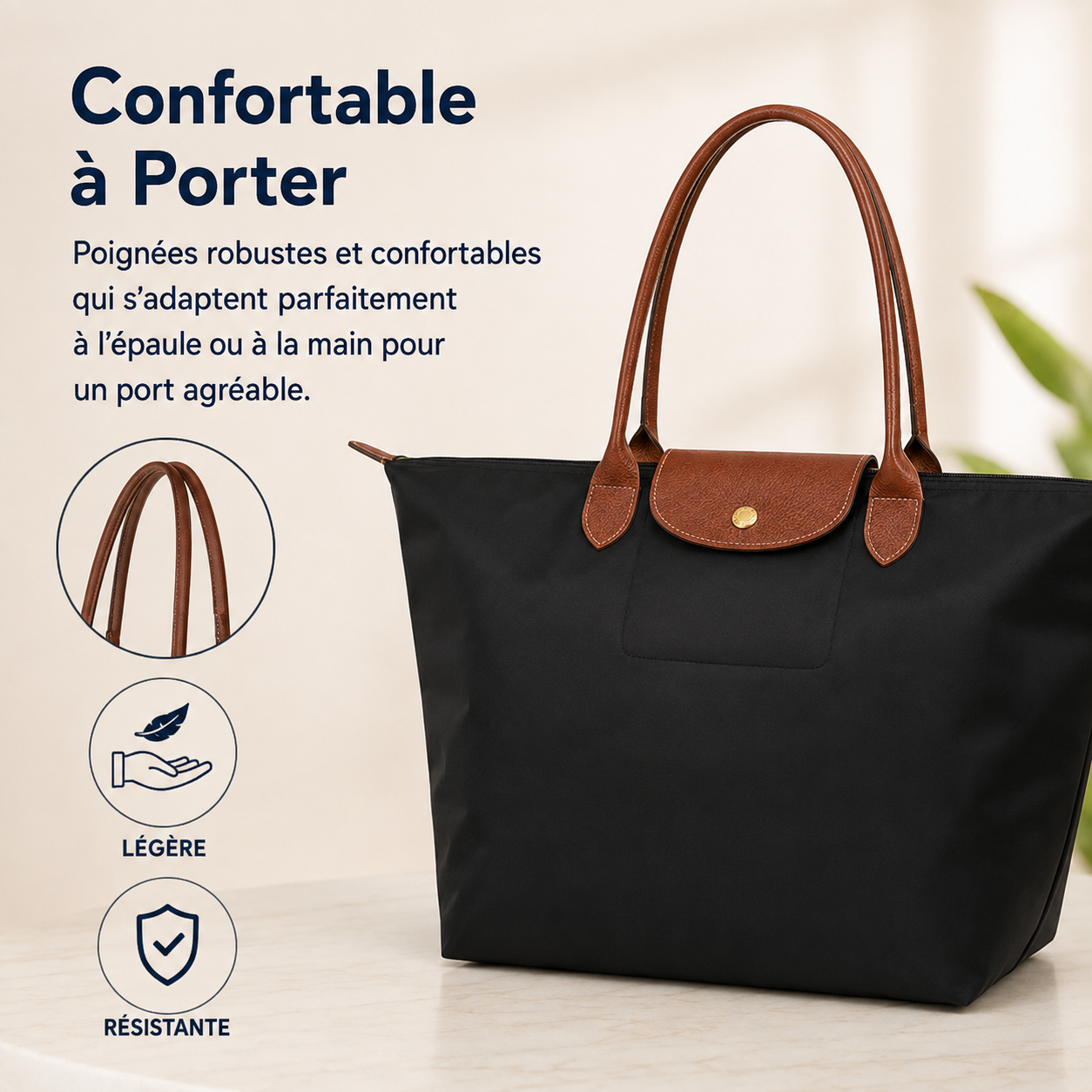 Sac à bandoulière | Nylon Oxford Résistant | Sac bandoulière femme, sac bandoulière homme avec poches intérieures multiples 3