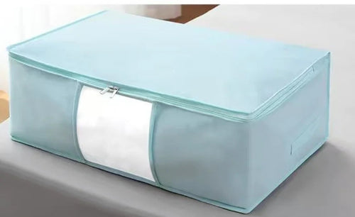 Sac de rangement | Tissu non tissé respirant | Organisateur pliable pour vêtements, couvertures et oreillers 0
