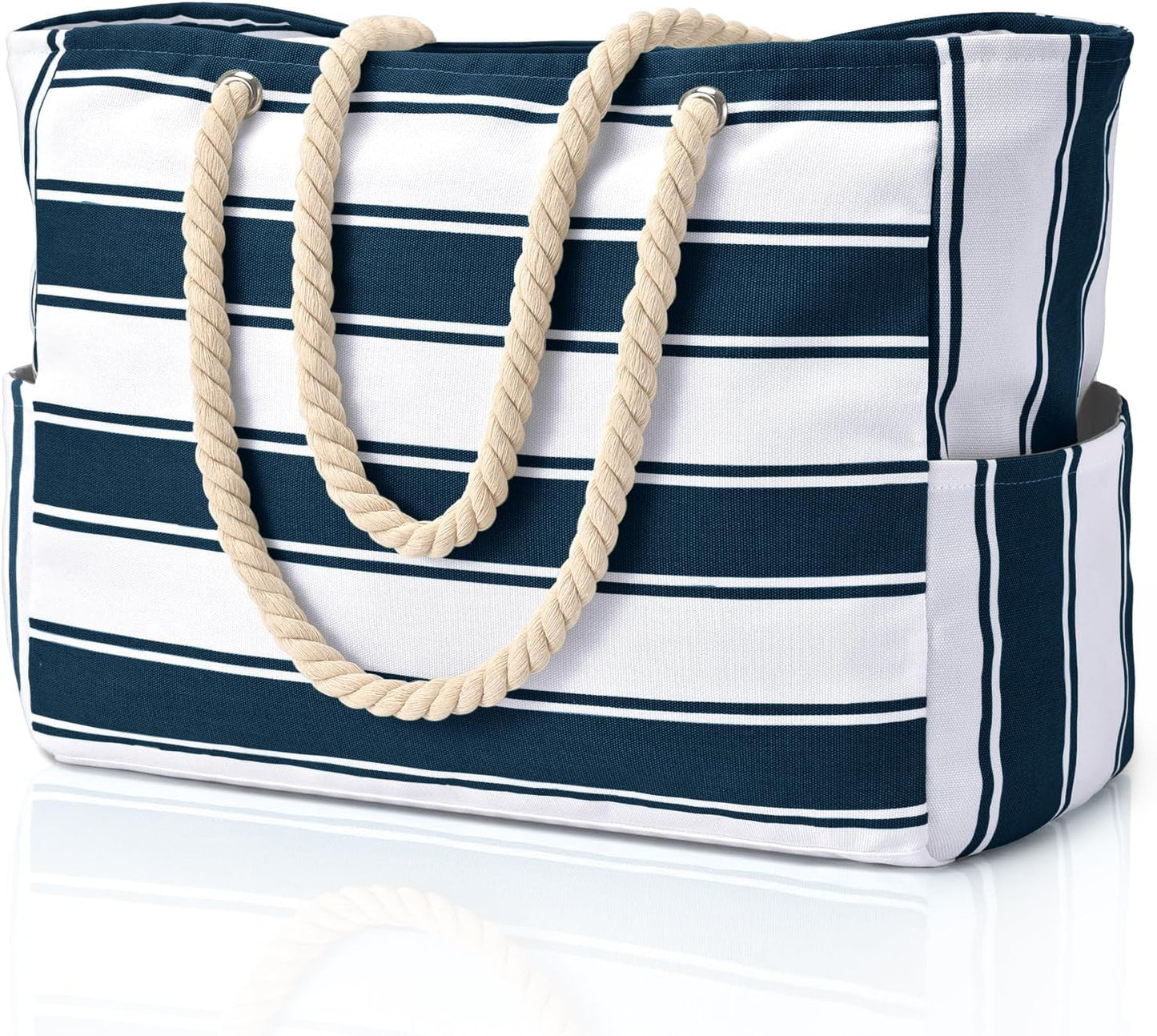 Beach Tote | Waterproof 600D Polyester | Large Beach Bag with Smart Organization and Side Pockets