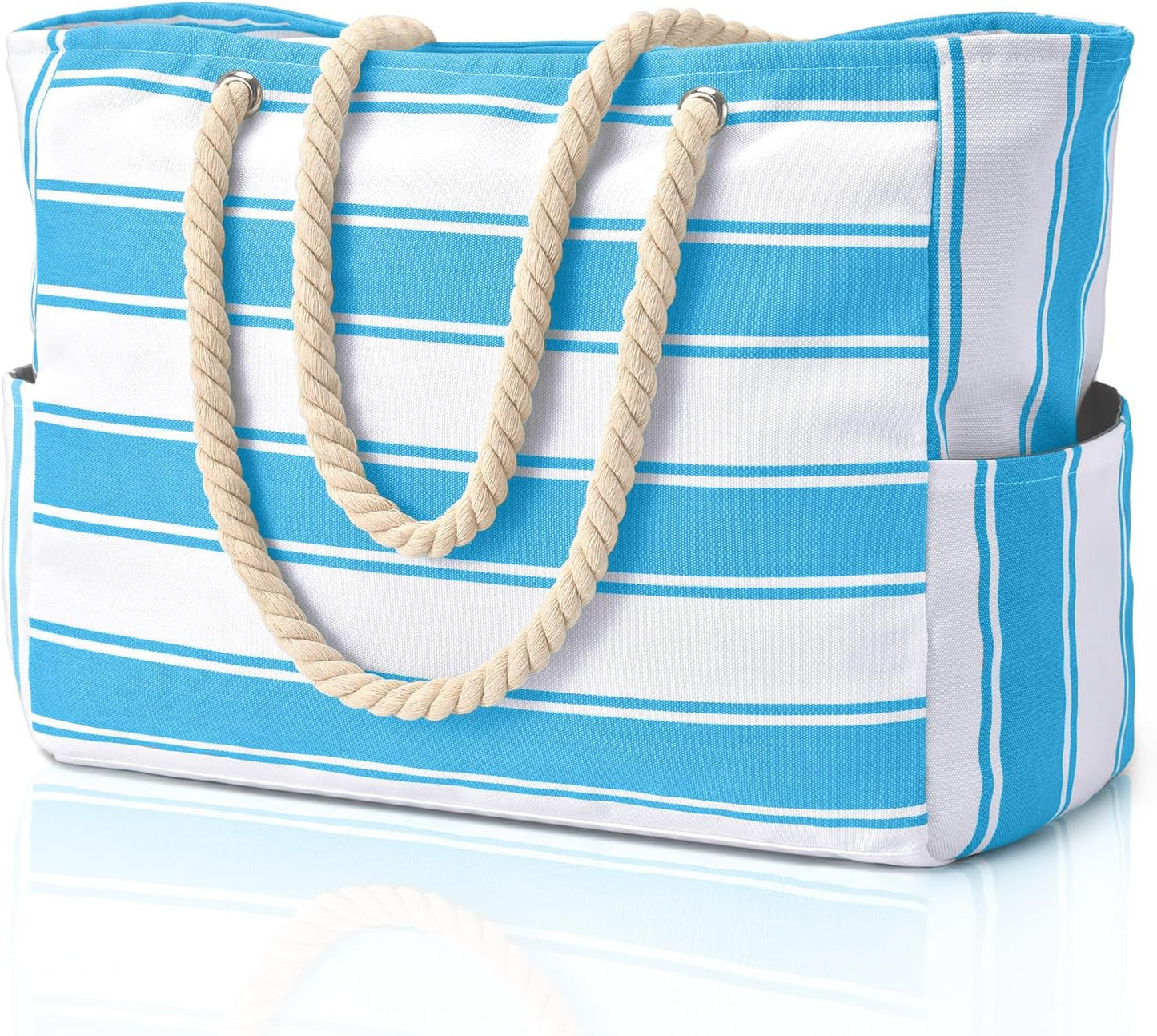 Beach Tote | Waterproof 600D Polyester | Large Beach Bag with Smart Organization and Side Pockets