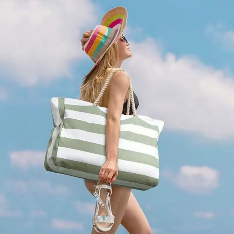 Beach Tote | Waterproof 600D Polyester | Large Beach Bag with Smart Organization and Side Pockets
