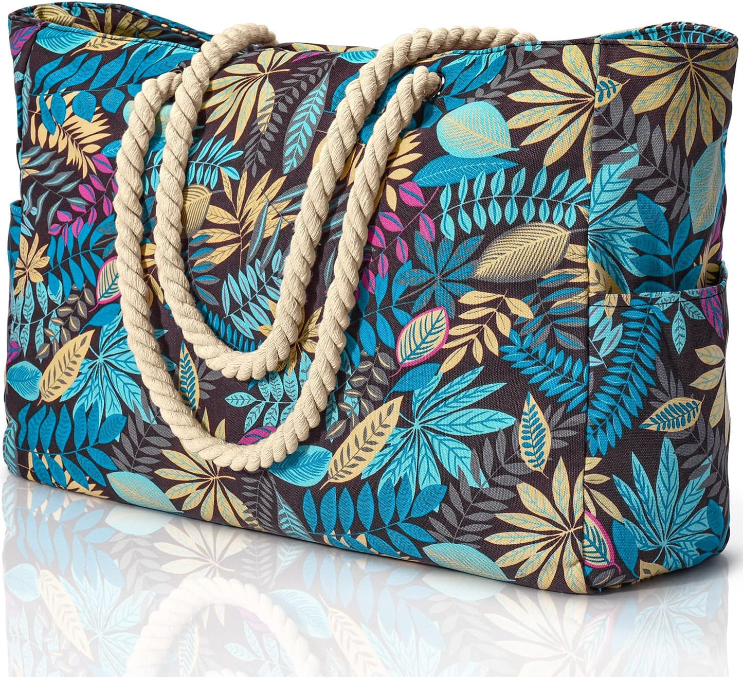 Beach Tote | Waterproof 600D Polyester | Large Beach Bag with Smart Organization and Side Pockets