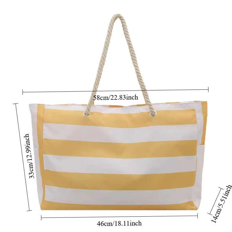 Beach Tote | Waterproof 600D Polyester | Large Beach Bag with Smart Organization and Side Pockets