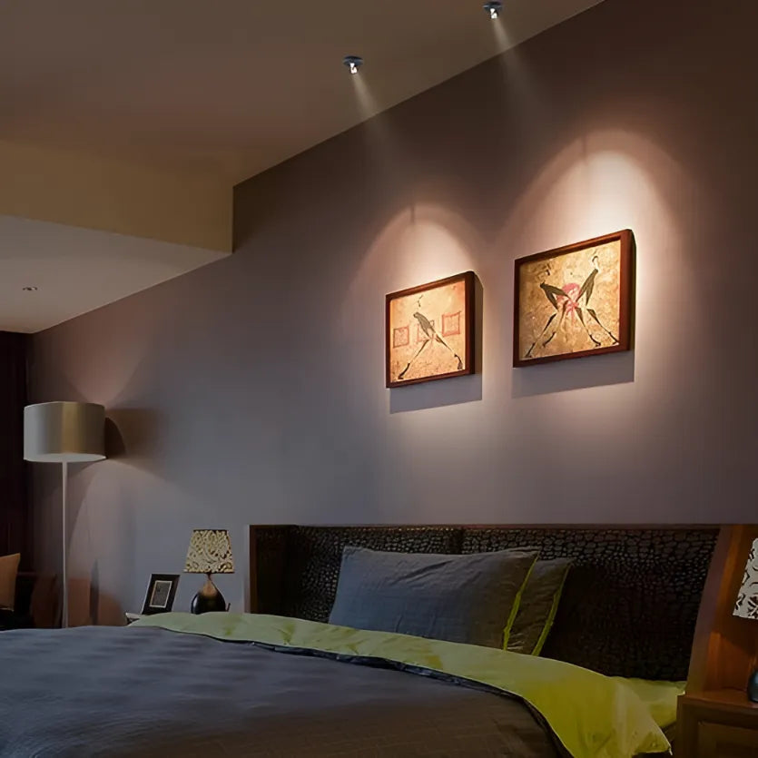 Spot Applique Murale LED | Tête Orientable pour Éclairage d'Accentuation sur Étagères et Murs d'Affichage | Spots Muraux 5