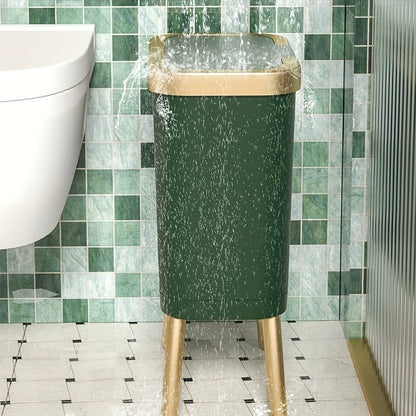 Odour-Sealing Trash Can | Flip-Top Lid | Slim Kitchen and Bathroom Waste Bin 15L