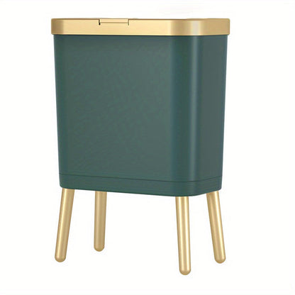 Odour-Sealing Trash Can | Flip-Top Lid | Slim Kitchen and Bathroom Waste Bin 15L