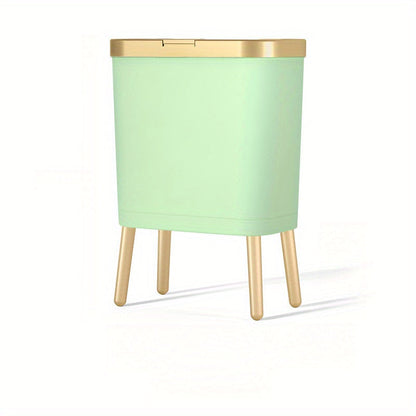 Odour-Sealing Trash Can | Flip-Top Lid | Slim Kitchen and Bathroom Waste Bin 15L