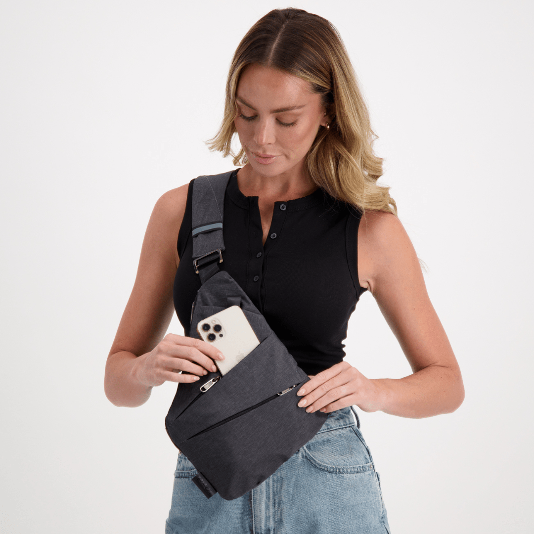Shoulder Bag | RFID Protection and Cut-Resistant Strap | Water-Repellent Travel Companion