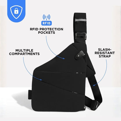 Shoulder Bag | RFID Protection and Cut-Resistant Strap | Water-Repellent Travel Companion