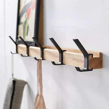 Wall Mounted Coat Rack | Movable Double Hooks | Stylish Coat Hooks for Wall in Scandinavian Design