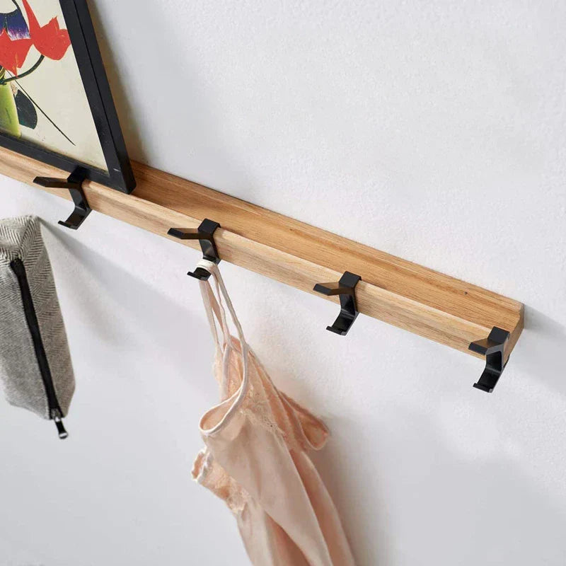 Wall Mounted Coat Rack | Movable Double Hooks | Stylish Coat Hooks for Wall in Scandinavian Design