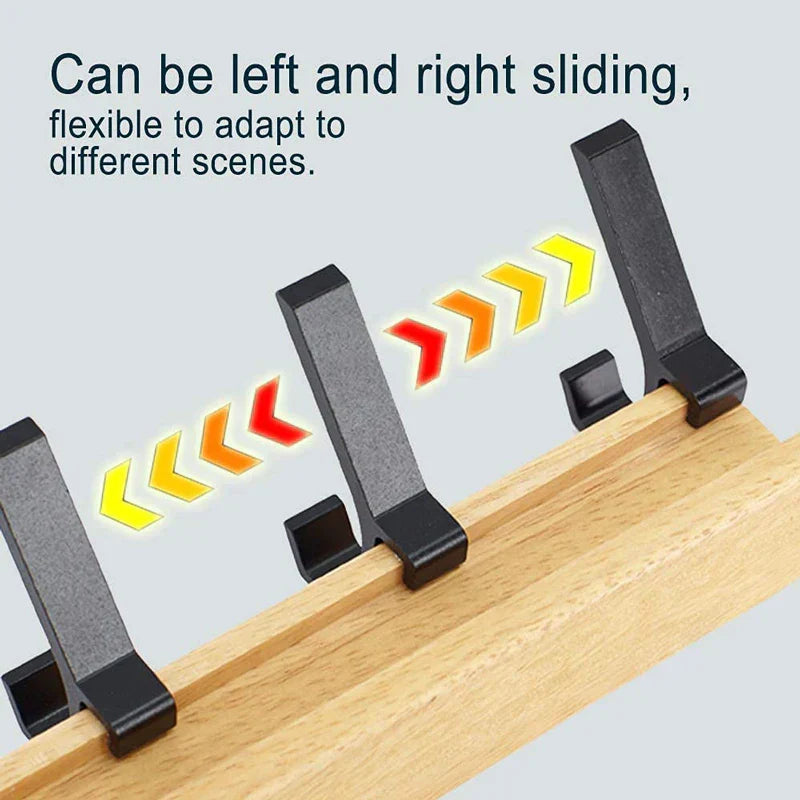 Wall Mounted Coat Rack | Movable Double Hooks | Stylish Coat Hooks for Wall in Scandinavian Design
