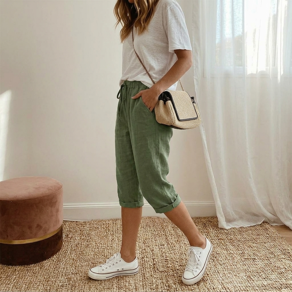 LunaFit™ – Pantalon Capri pour un Style Quotidien Sans Effort