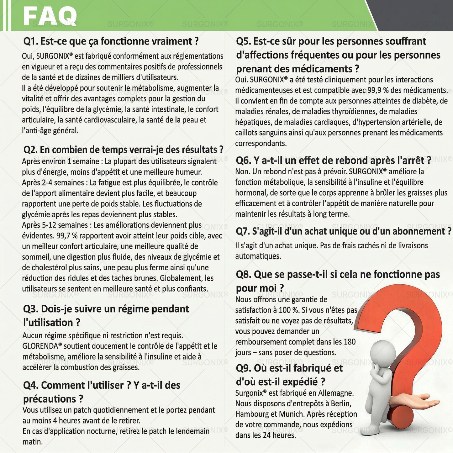 GLORENDA® | Moringa, Berbérine & NAD+ | Patch transdermique 10-en-1 à micro-aiguilles | Soutien du métabolisme