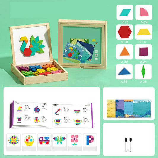 Dernier Jour -50% | BuildiFun™ Jeu de puzzle magnétique en bois